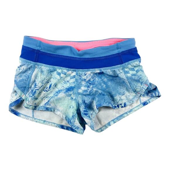 Ivivva Blue Marble Tie Dye Athletic Running Shorts size 6 - Picture 1 of 9